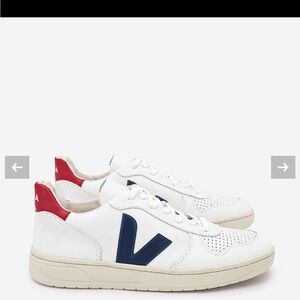 VEJA Women's V-10 Extra White Nautico Pekin Sneakers